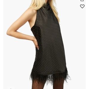 NWT weworewhat halter satin bedazzled dress